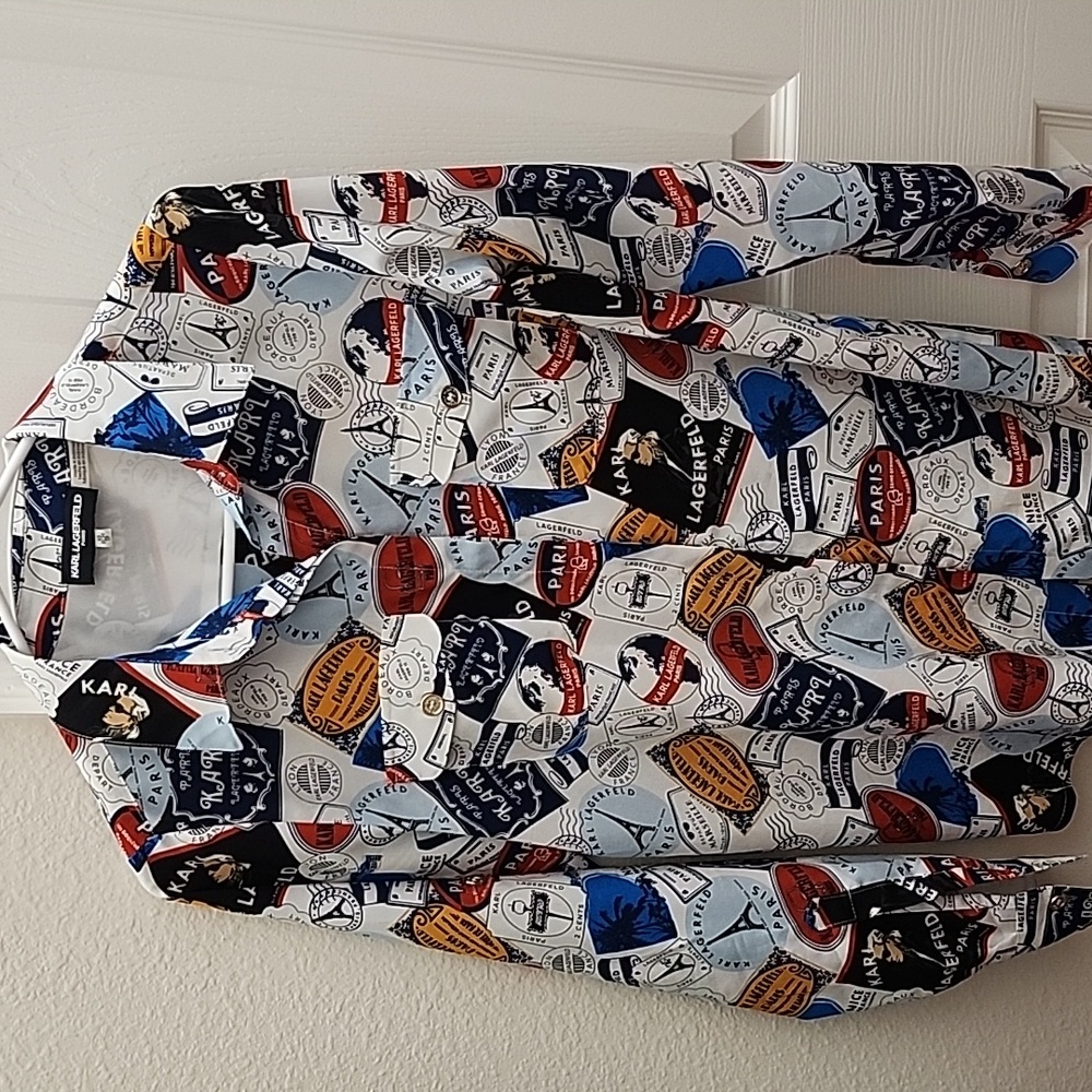 Karl Lagerfeld Pairs Printed Botton-front Shirt
